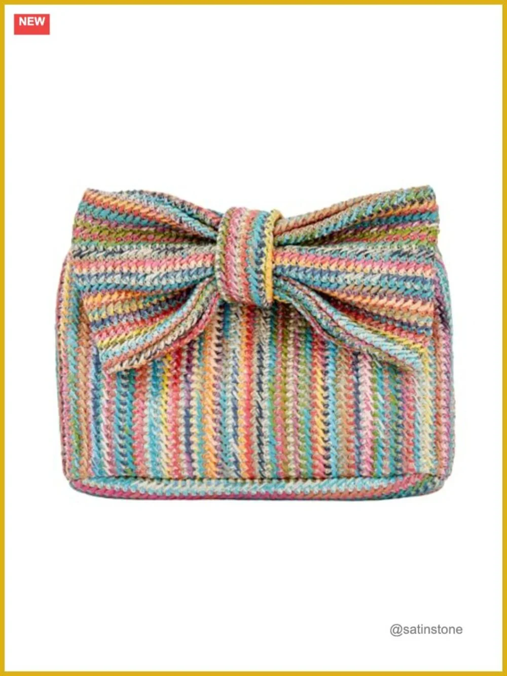 Woven Straw Clutch Purse Summer Beach Crossbody Handbag